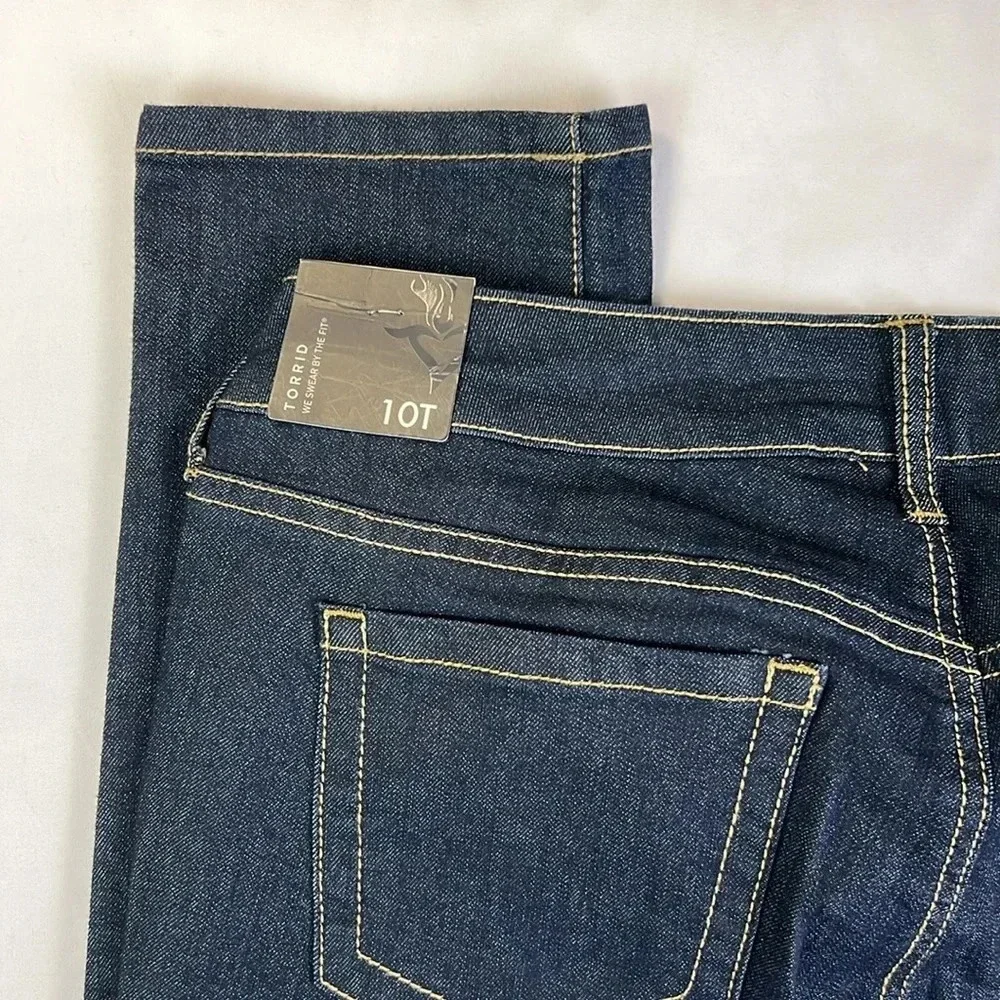 Torrid‎ New Women’s 10 Tall Dark Wash Skinny Pockets Slightly Stretchy Jean